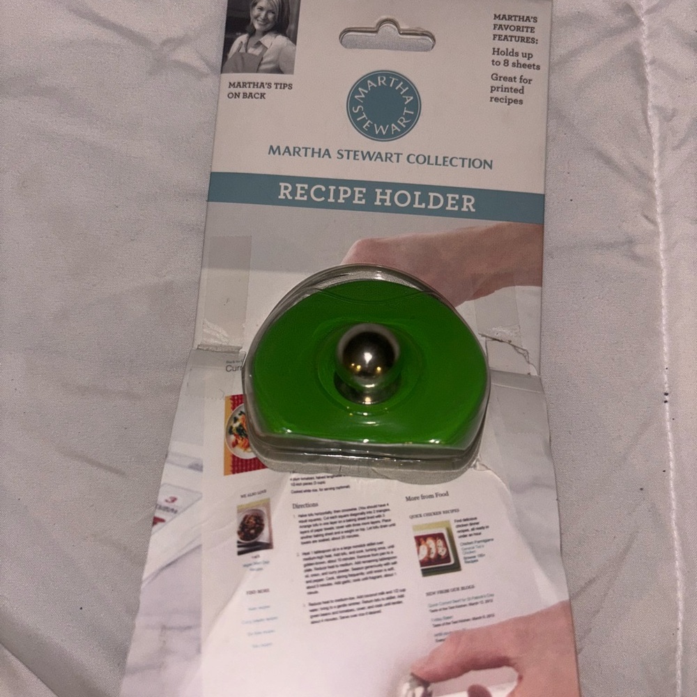 Martha Stewart Green Recipe Holder